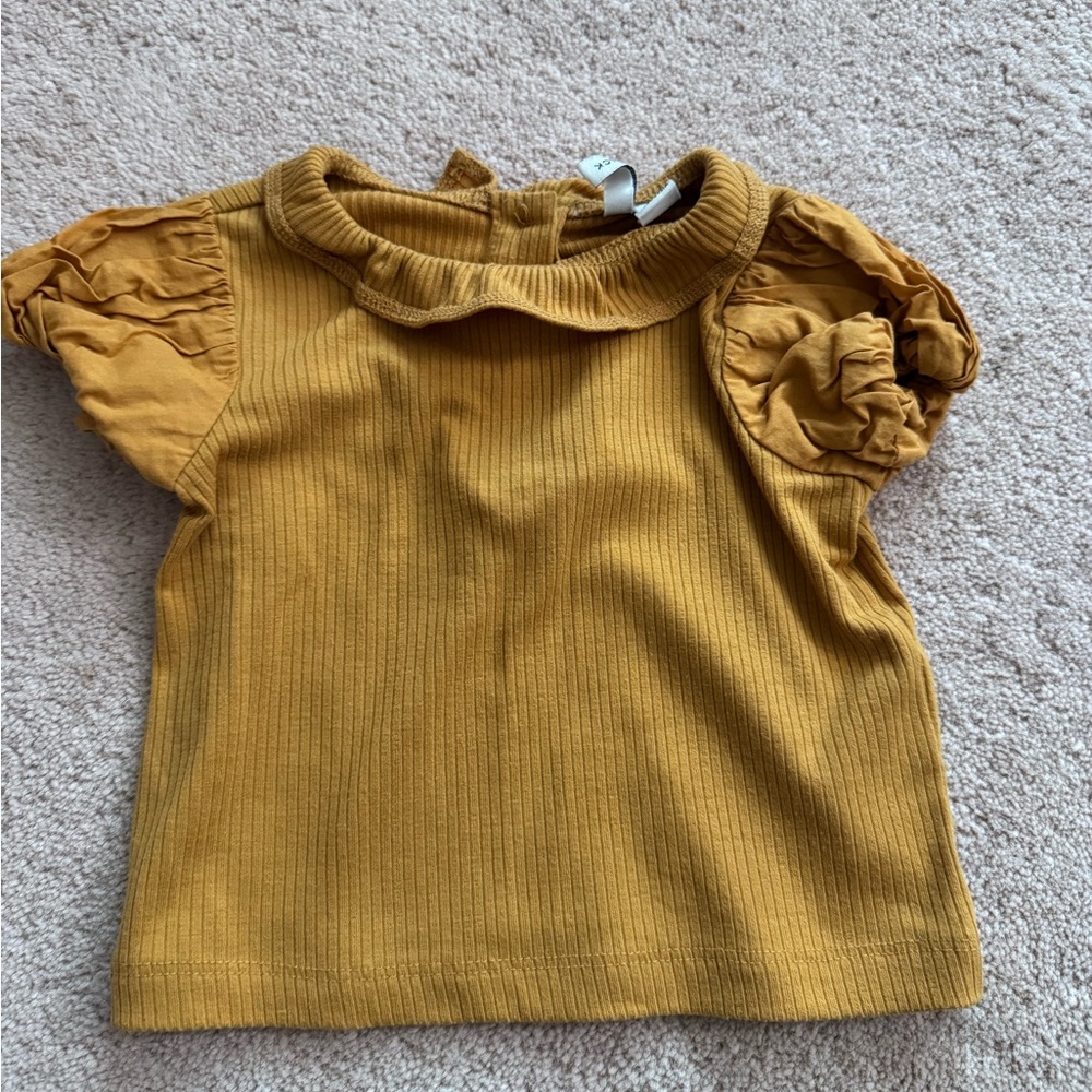 EUC Janie & Jack 18-24mo mustard top